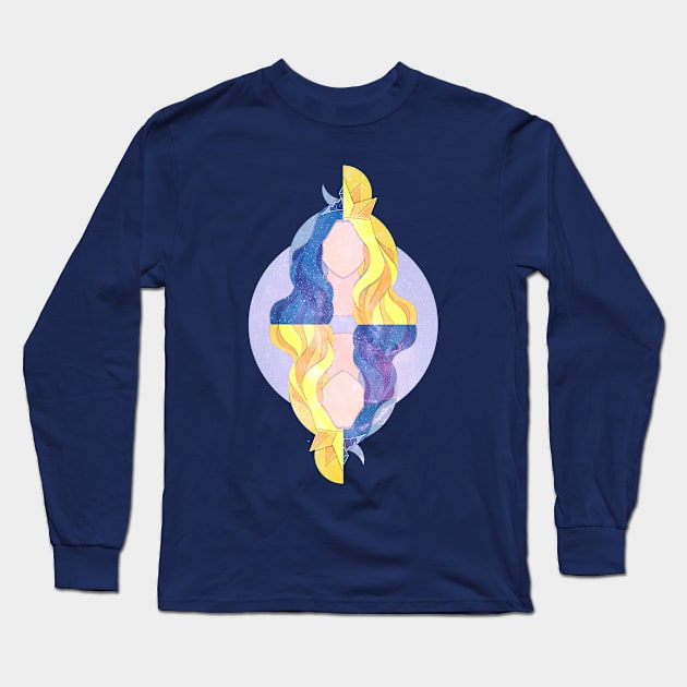 Gemini Zodiac Horoscope Astrological sign 1 Long Sleeve T-Shirt by Gemini DayDreamer